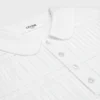 Mini-robe avec bordures brodées en batiste de coton