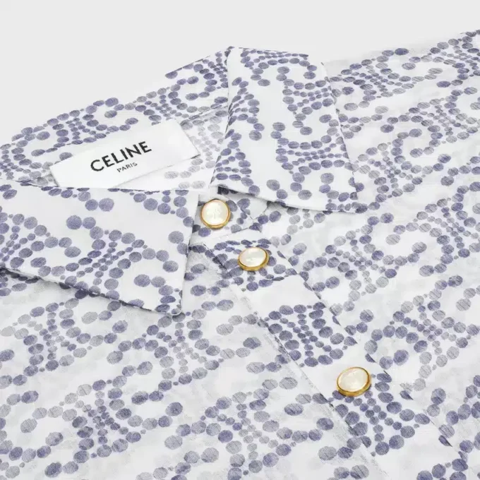Mini-robe chemise en crêpon de soie