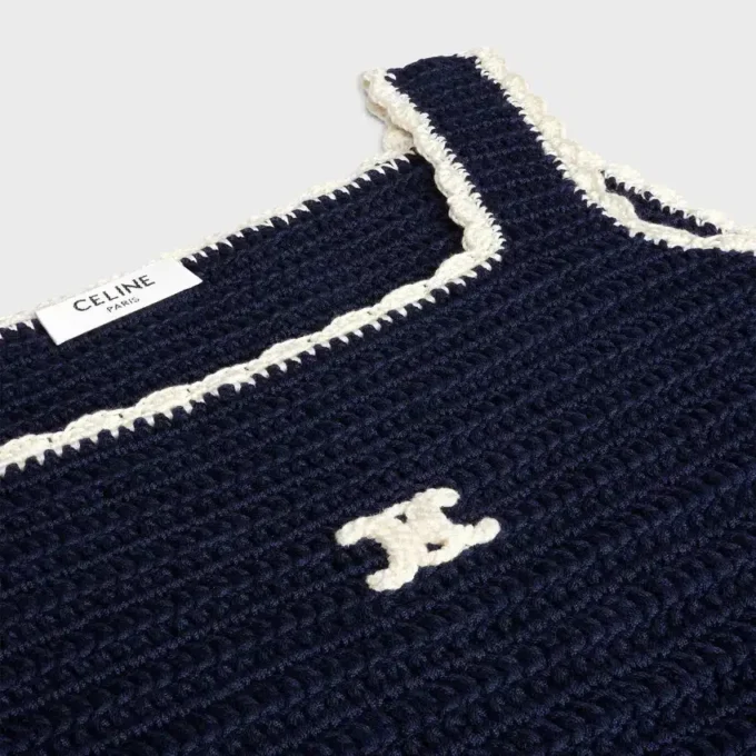 Mini-robe en coton crocheté