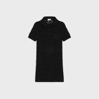 Mini-robe en coton pointelle