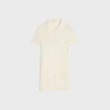 Mini-robe en coton pointelle