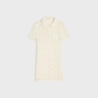 Mini-robe en coton pointelle
