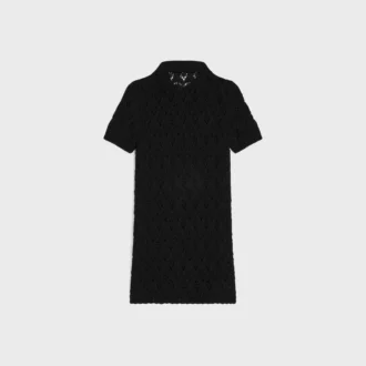 Mini-robe en coton pointelle