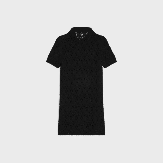 Mini-robe en coton pointelle