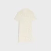 Mini-robe en coton pointelle