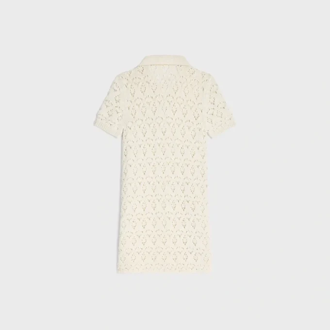 Mini-robe en coton pointelle