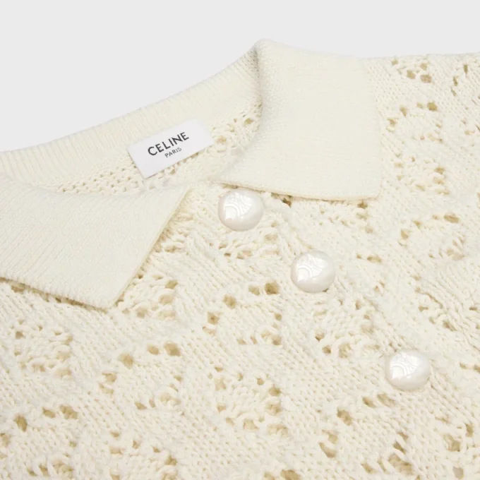 Mini-robe en coton pointelle