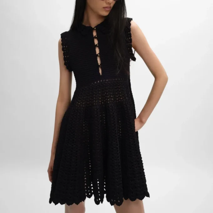 Mini-robe en crochet de coton