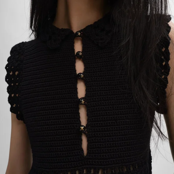 Mini-robe en crochet de coton