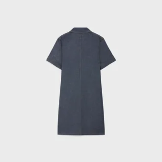 Mini-robe en denim délavé brut