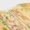 Mini-robe plissée en georgette de soie
