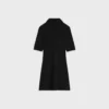 Mini-robe polo en coton côtelé