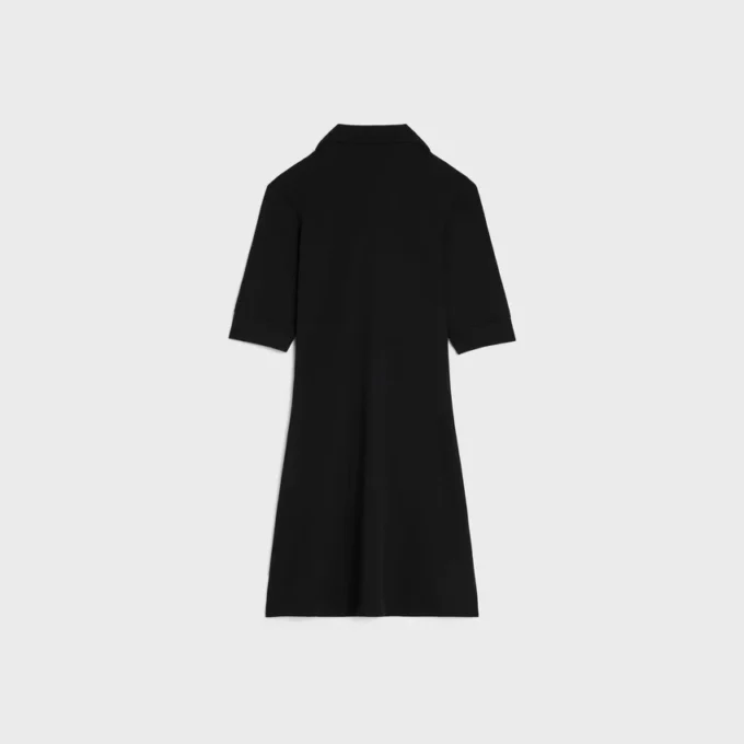Mini-robe polo en coton côtelé