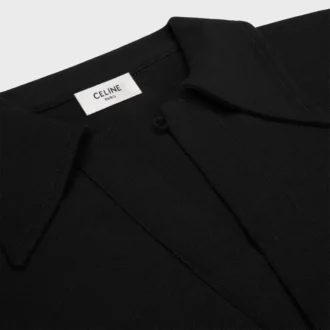 Mini-robe polo en coton côtelé