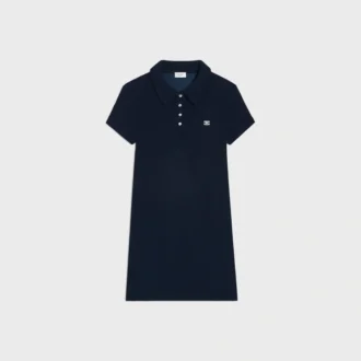 Mini-robe polo en coton éponge