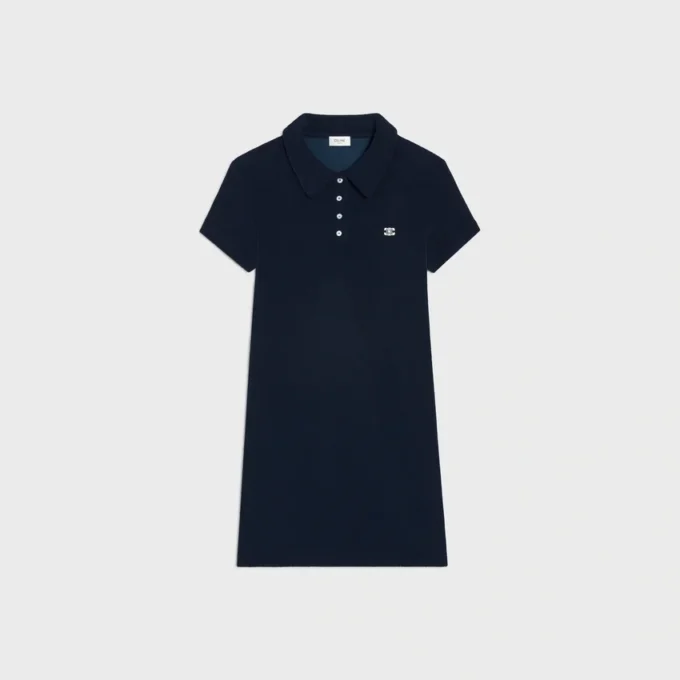 Mini-robe polo en coton éponge Mini-robe polo en coton éponge
