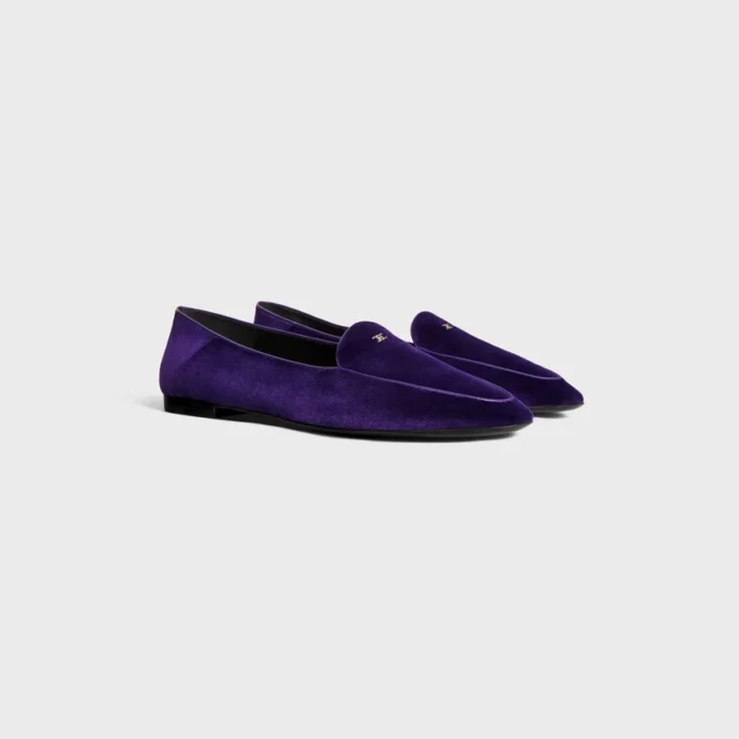 Mocassins Aura avec Triomphe en velours