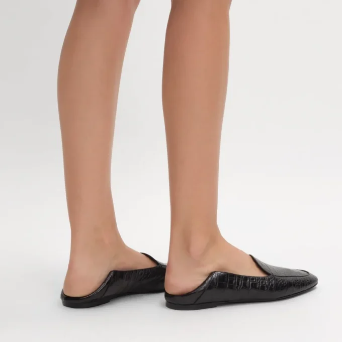 Mocassins Aura en cuir d&rsquo;agneau estampé crocodile