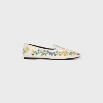 Mocassins Aura en velours brodé de fleurs