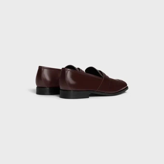 Mocassins CELINE Malaquais Penny Triomphe en cuir de taureau verni
