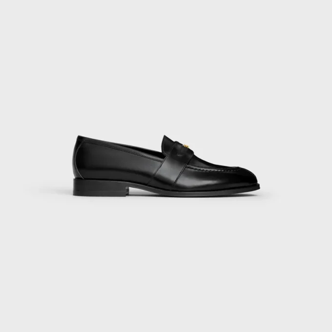Mocassins Malaquais en cuir de taureau verni
