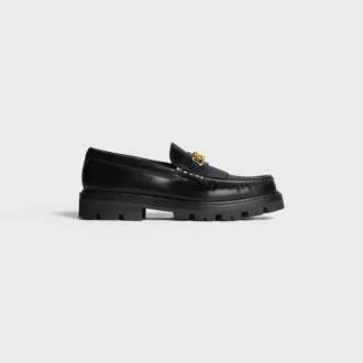 Mocassins Margaret avec Triomphe en cuir de taureau verni