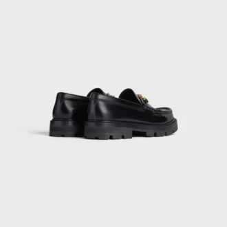 Mocassins Margaret avec Triomphe en cuir de taureau verni