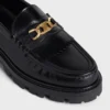 Mocassins Margaret avec Triomphe en cuir de taureau verni