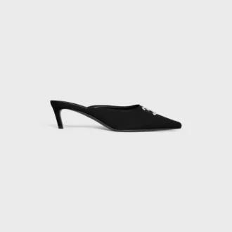 Mules CELINE Alma Triomphe en tissu gros-grain