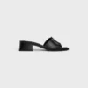 Mules CELINE Clemence en cuir d&rsquo;agneau et cuir de veau verni