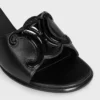 Mules CELINE Clemence en cuir d&rsquo;agneau et cuir de veau verni