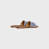 Mules CELINE Lympia en textile rayé avec motif Triomphe