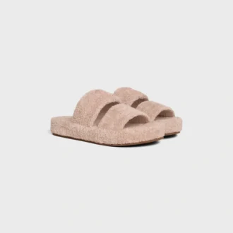Mules CELINE Triomphe en tissu éponge