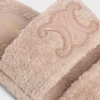 Mules CELINE Triomphe en tissu éponge
