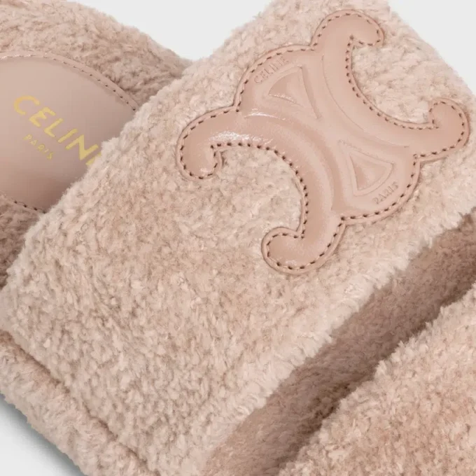 Mules CELINE Triomphe en tissu éponge