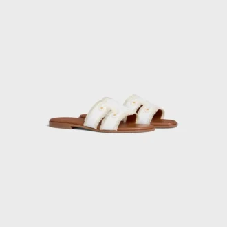 Mules Marina en toile à franges