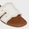 Mules Marina en toile à franges