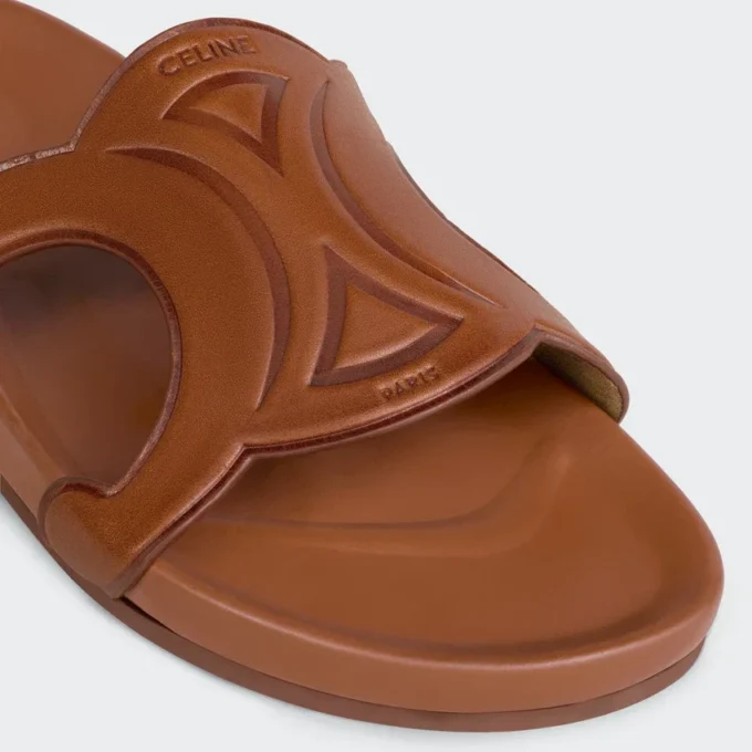 Mules Triomphe en cuir de veau – Tannage végétal
