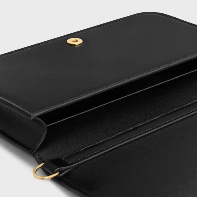 Multipochette en cuir de veau brillant