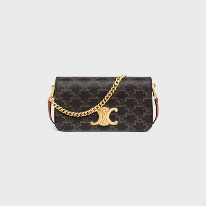 Multipochette en Triomphe Canvas et cuir de veau