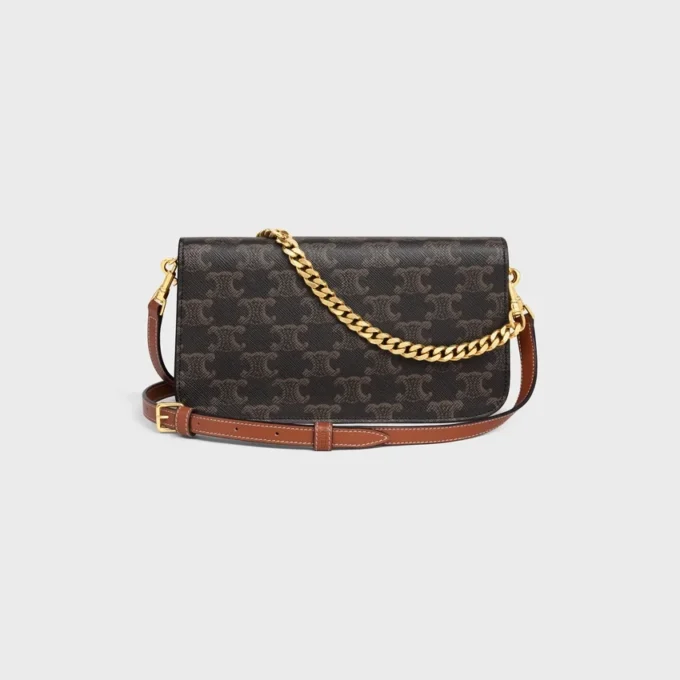 Multipochette en Triomphe Canvas et cuir de veau