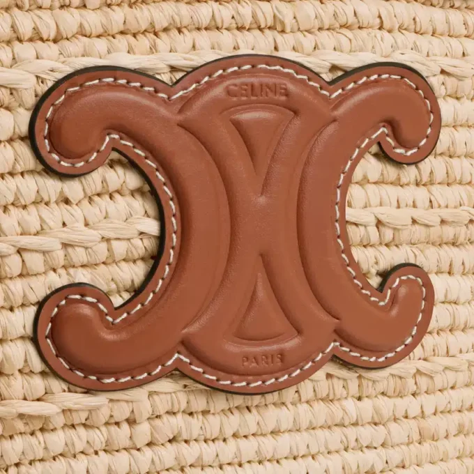 Panier Classic CELINE Nano Supple en raphia et cuir de veau Panier Classic CELINE Nano Supple en raphia et cuir de veau
