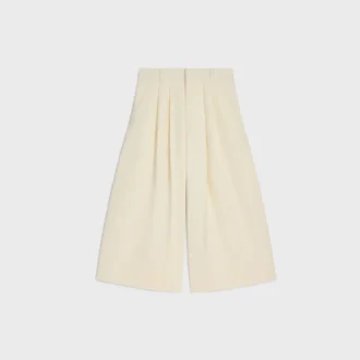 Pantalon court Montauk en laine à rayures diagonales