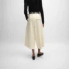 Pantalon court Montauk en laine à rayures diagonales Pantalon court Montauk en laine à rayures diagonales