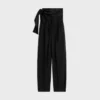 Pantalon de smoking en gabardine de laine