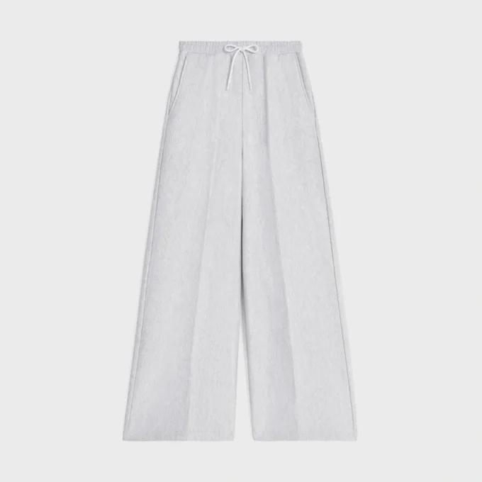 Pantalon de survêtement évasé en molleton de coton Pantalon de survêtement évasé en molleton de coton