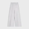 Pantalon de survêtement évasé en molleton de coton Pantalon de survêtement évasé en molleton de coton