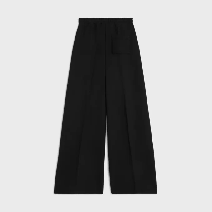 Pantalon de survêtement évasé en molleton de coton Pantalon de survêtement évasé en molleton de coton