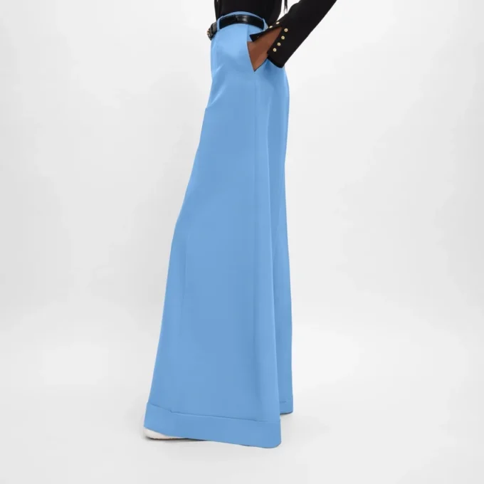 Pantalon Long Docks en laine à chevrons