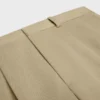 Pantalon à plis en gabardine de coton et de laine Pantalon à plis en gabardine de coton et de laine